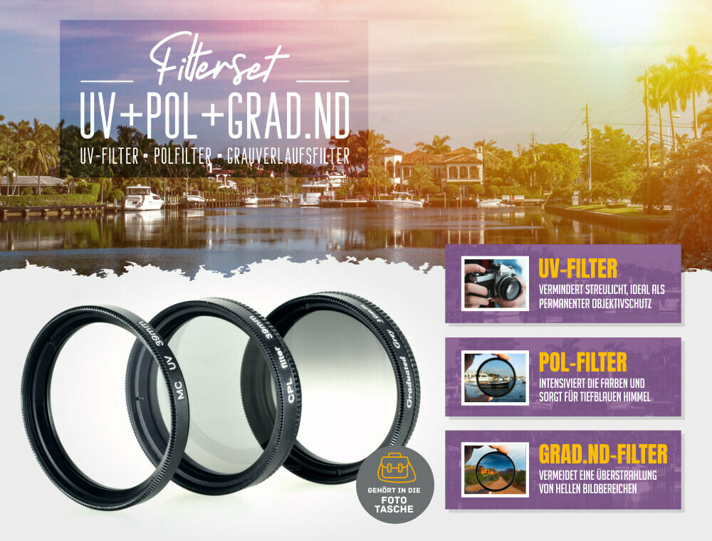 UV + Pol + Grauverlaufsfilter 39mm