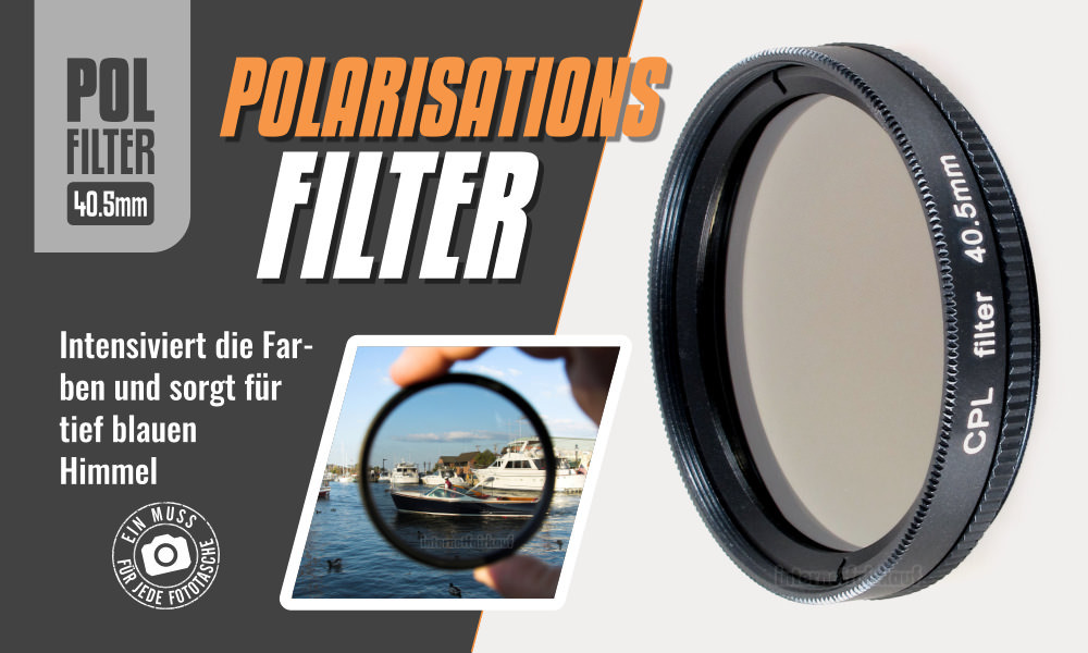 40,5mm Polfilter zirkular CPL Filter passt zu Sony Alpha 6000 16-50 Kit Objektiv 