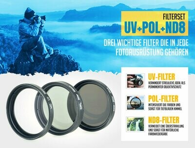 UV + Pol + ND8 Filter 39mm