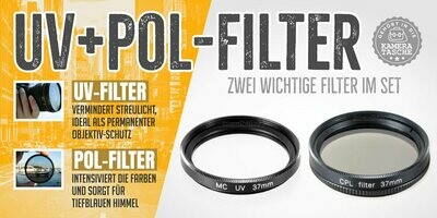 UV + Polfilter 37mm, schwarz