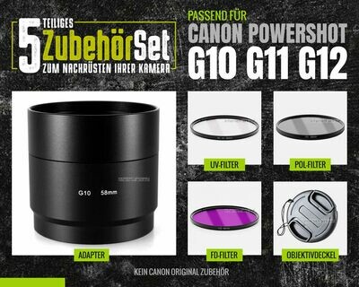 5-teiliges Zubehörset für Canon Powershot G10 G11 G12