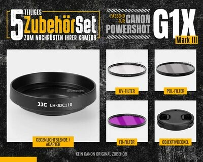 5-teiliges Zubehörset für Canon PowerShot G1X Mark III
