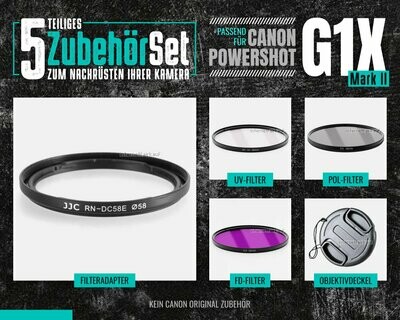 5-teiliges Zubehörset für Canon PowerShot G1X Mark II