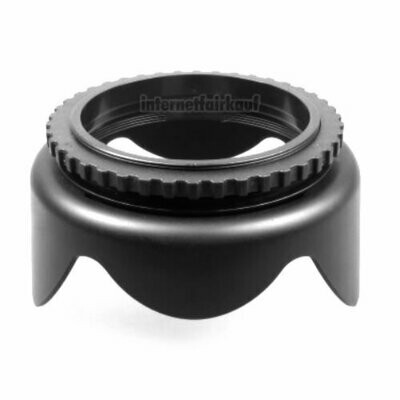 Sonnenblende Gegenlichtblende 62mm - incl. Objektivdeckel