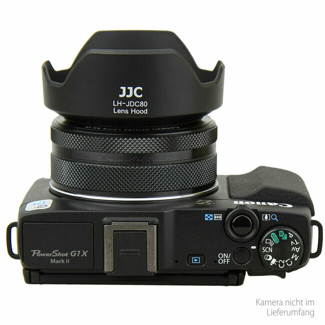 JJC LH-JDC80 Sonnenblende Gegenlichtblende - Ersatz für Canon LH-DC80