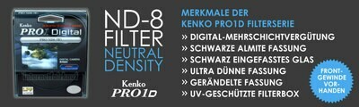 Kenko Pro1D Graufilter ND8 67mm