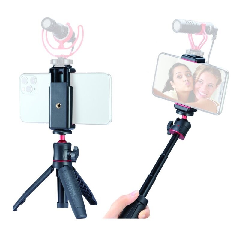Braun MT-27 - Smartphone Vlogging Tischstativ / Handgriff inkl. Cold Shoe Mount