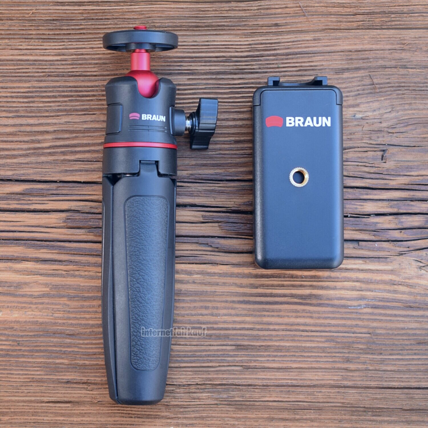 Braun MT-27 - Smartphone Vlogging Tischstativ / Handgriff inkl. Cold Shoe Mount
