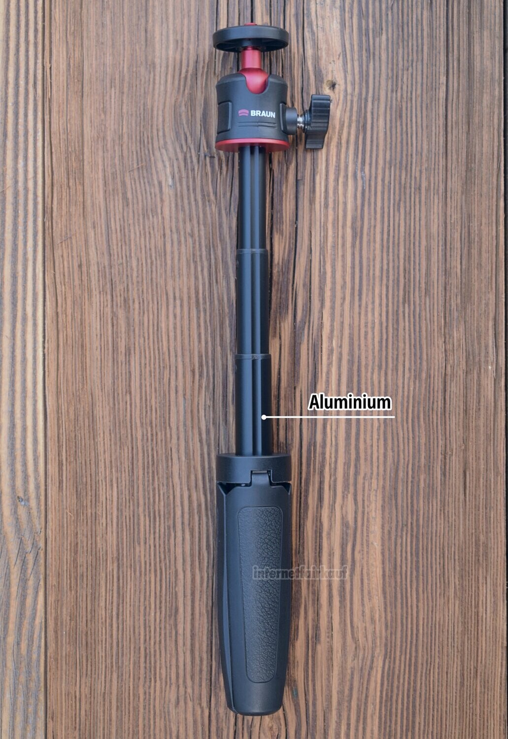 Braun MT-27 - Smartphone Vlogging Tischstativ / Handgriff inkl. Cold Shoe Mount