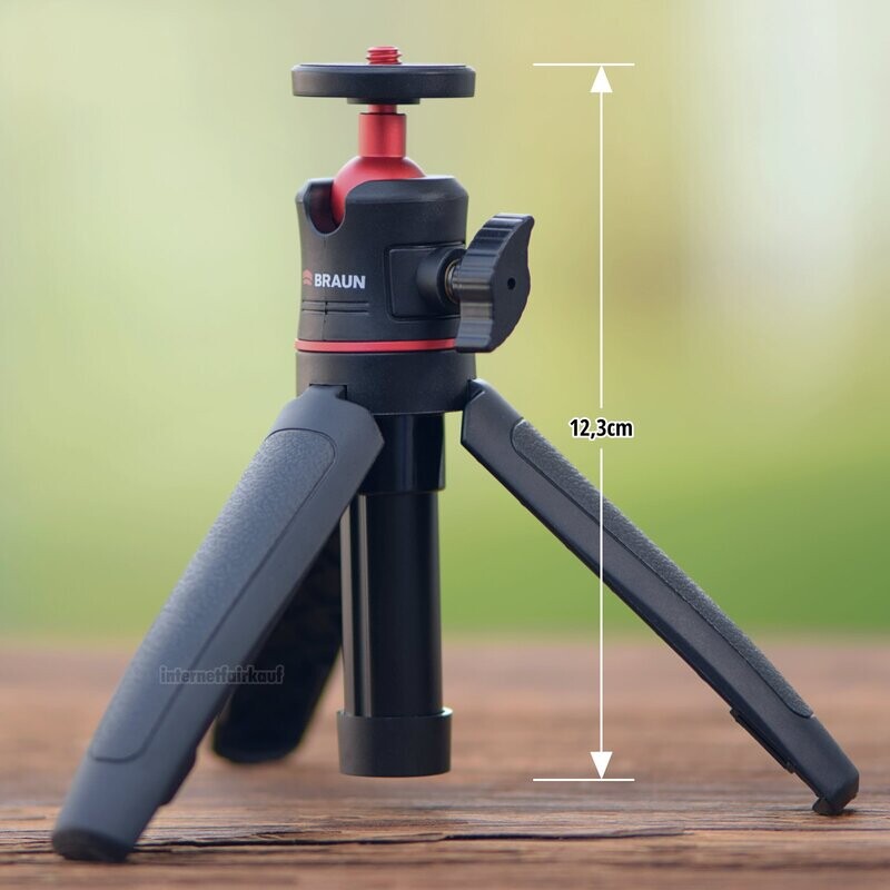Braun MT-27 - Smartphone Vlogging Tischstativ / Handgriff inkl. Cold Shoe Mount
