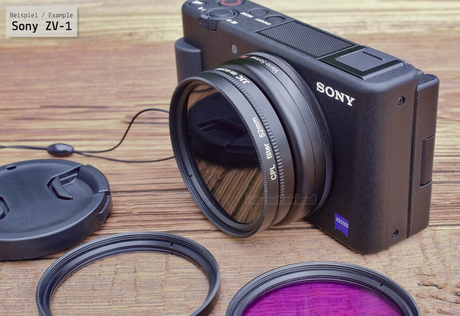 Zubehörset für Sony ZV-1 - Adapter + 3 Filter Adapter