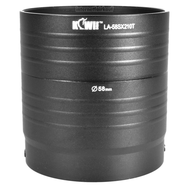 Kiwifotos LA-58SX210T Adapter Tubus für Canon PowerShot SX210 IS