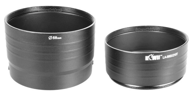 Kiwifotos LA-58SX210T Adapter Tubus für Canon PowerShot SX210 IS