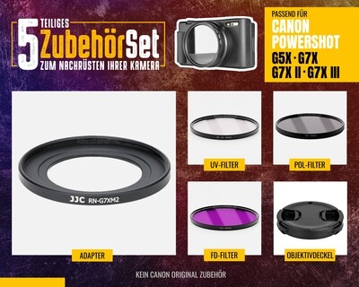 Zubehörset für Canon PowerShot G5X G7X G7X Mark II G7X Mark III - Filter Adapter