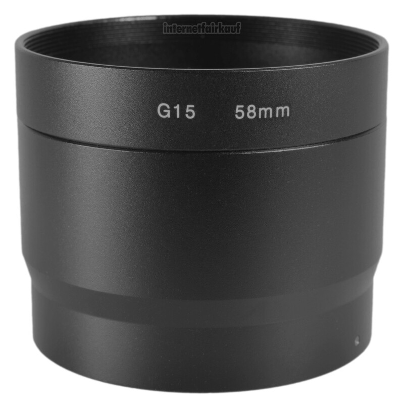 Adapter Tubus für Canon Powershot G16 G15 - 58mm 2-teilig