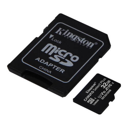 Kingston SDCS2/32GB Micro SDHC Canvas Select Plus Speicherkarte inkl. SD-Adapter