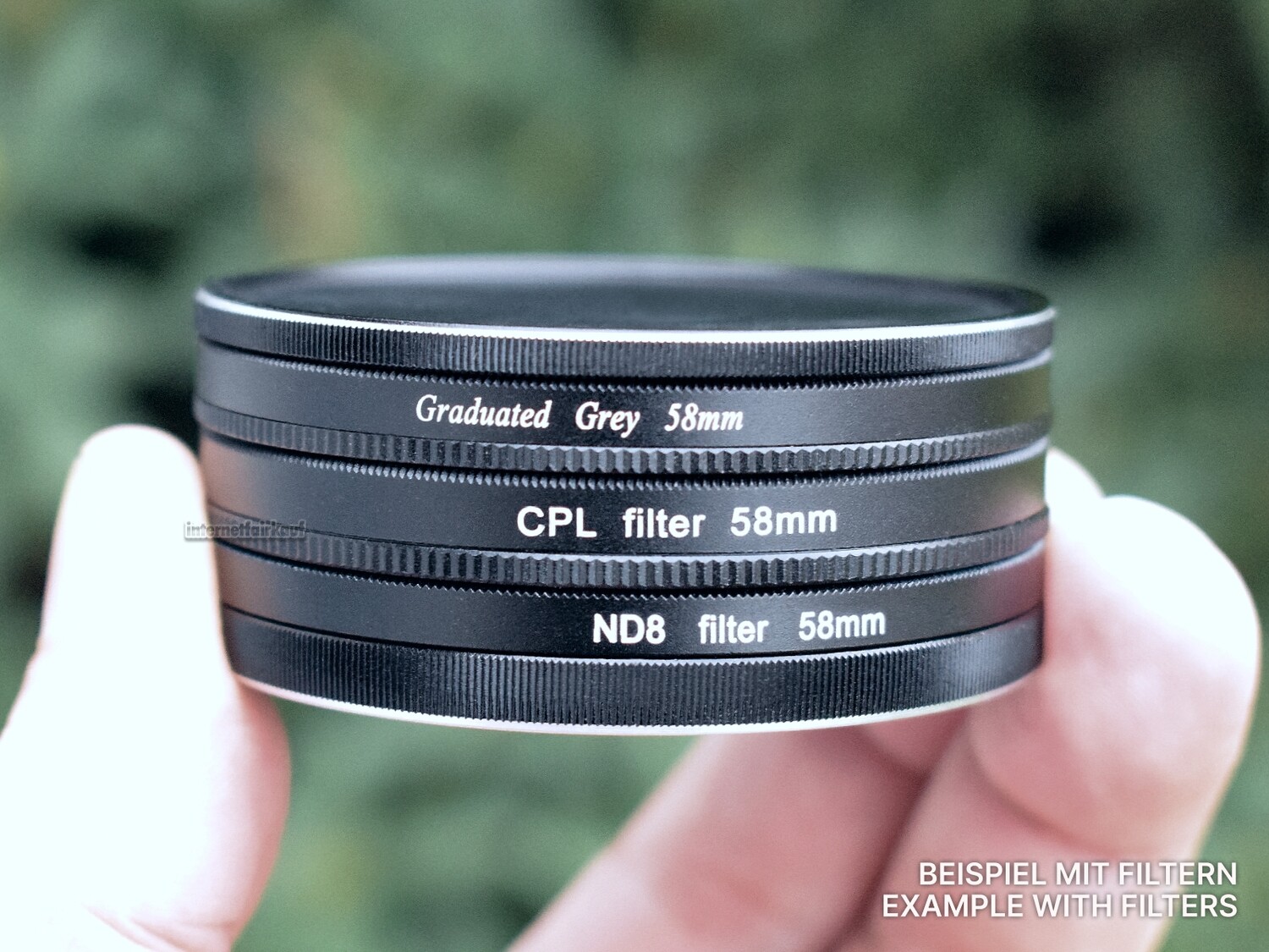 58mm Stack Caps Filterkappen Filter Container