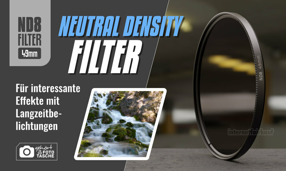 ND8 Graufilter passend für Canon EOS R100 und 18-45 Objektiv