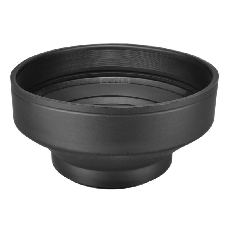 3-in-1 faltbare Gummi Gegenlichtblende / Sonnenblende 49mm