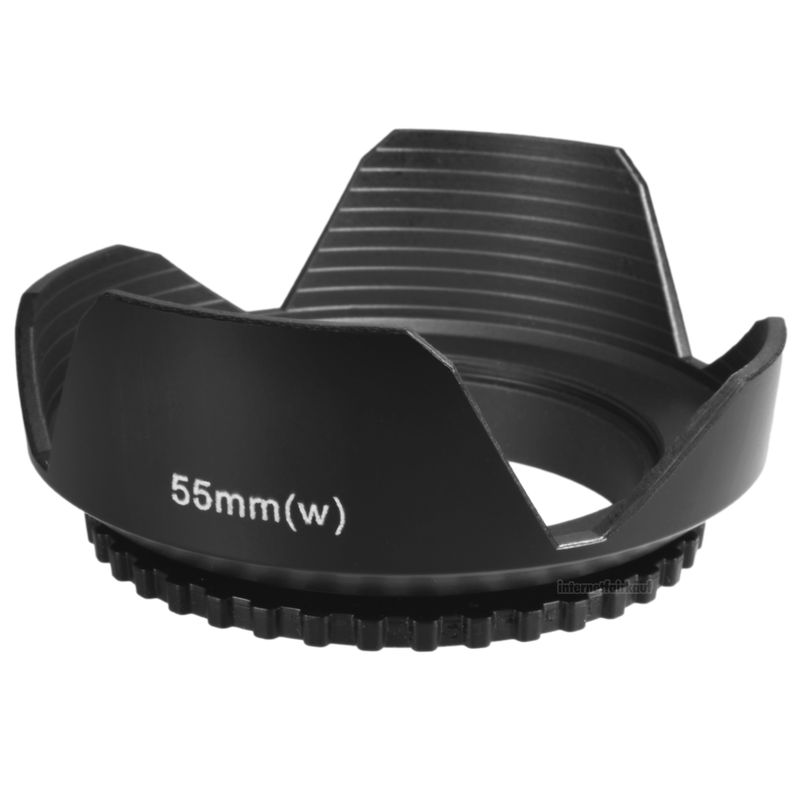 55mm Sonnenblende Tulpenform für Weitwinkel - incl. Objektivdeckel