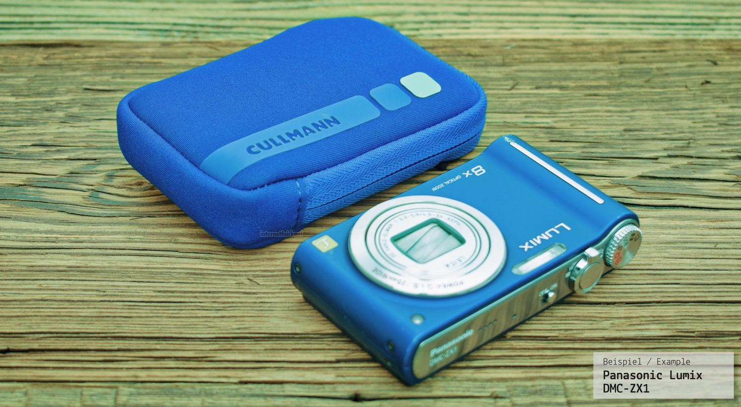 Neoprene Etui Kameratasche blau passend für Nikon Coolpix S4000