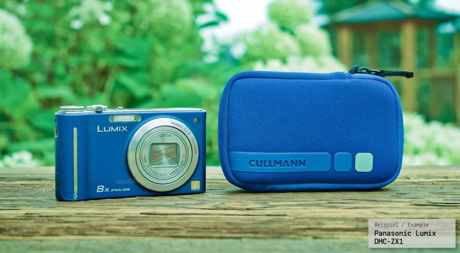 Neoprene Etui Kameratasche blau passend für Polaroid iX 828N