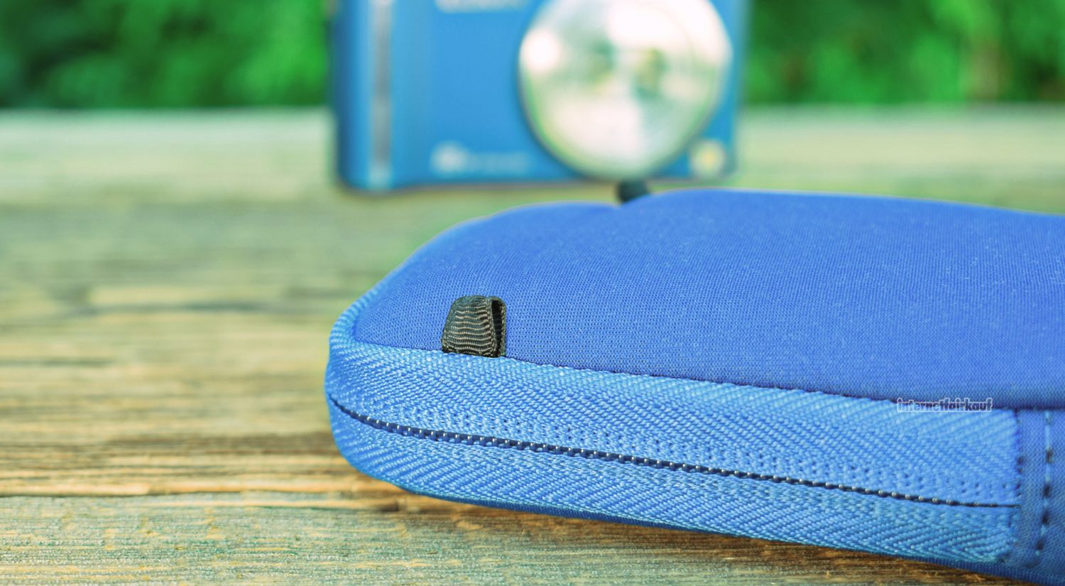 Neoprene Etui Kameratasche blau passend für Sony DSC-W730