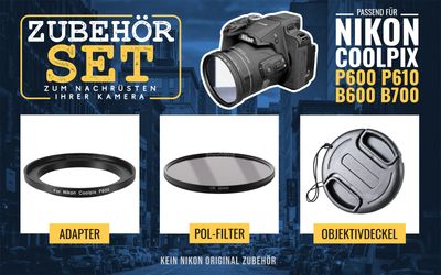 3-teiliges Zubehörset für Nikon P600 P610 B600 B700