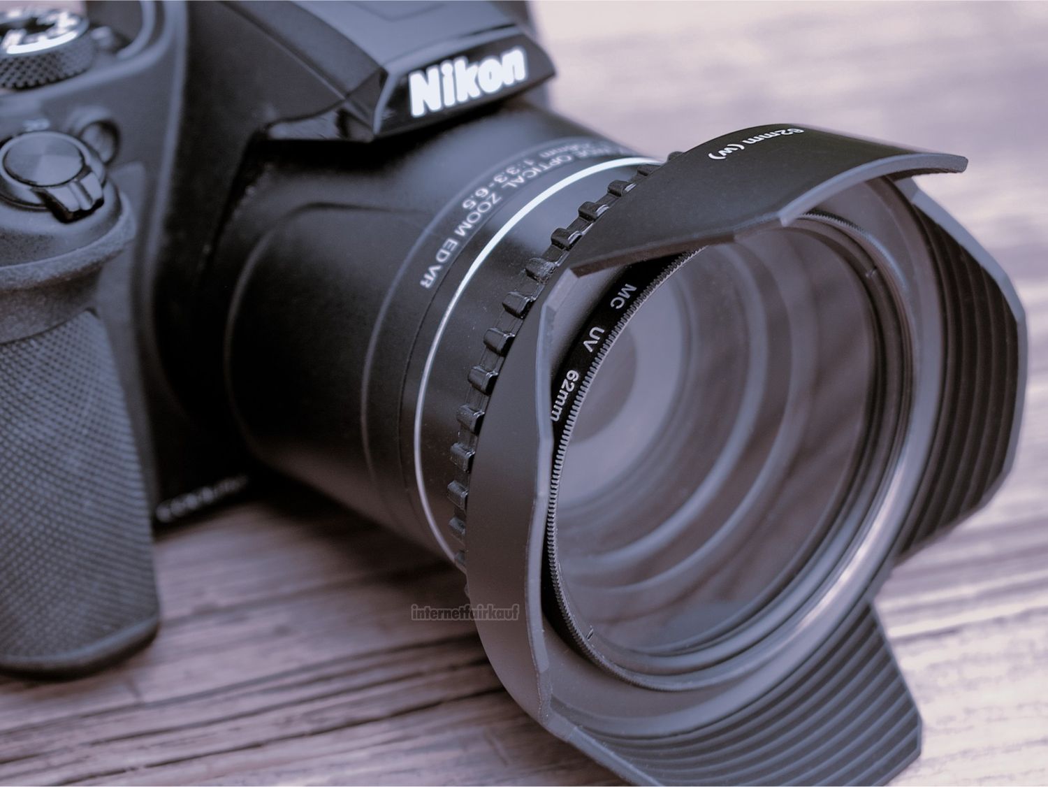 6-teiliges Zubehörset für Nikon P600 P610 B600 B700 - Filter Deckel Gegenlichtblende