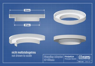 37-55mm Adapterring Filteradapter