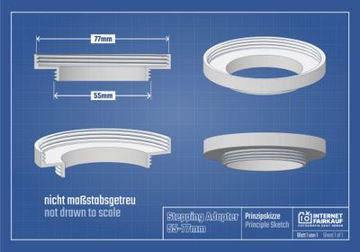 55-77mm Adapterring Filteradapter
