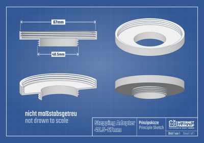 40.5-67mm Adapterring Filteradapter