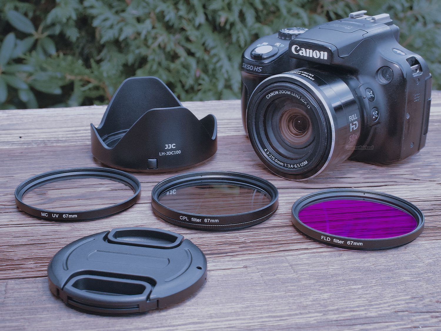 Set UV POL FLD Filter Gegenlichtblende passend für Canon PowerShot G3X SX540HS SX530HS u.a.
