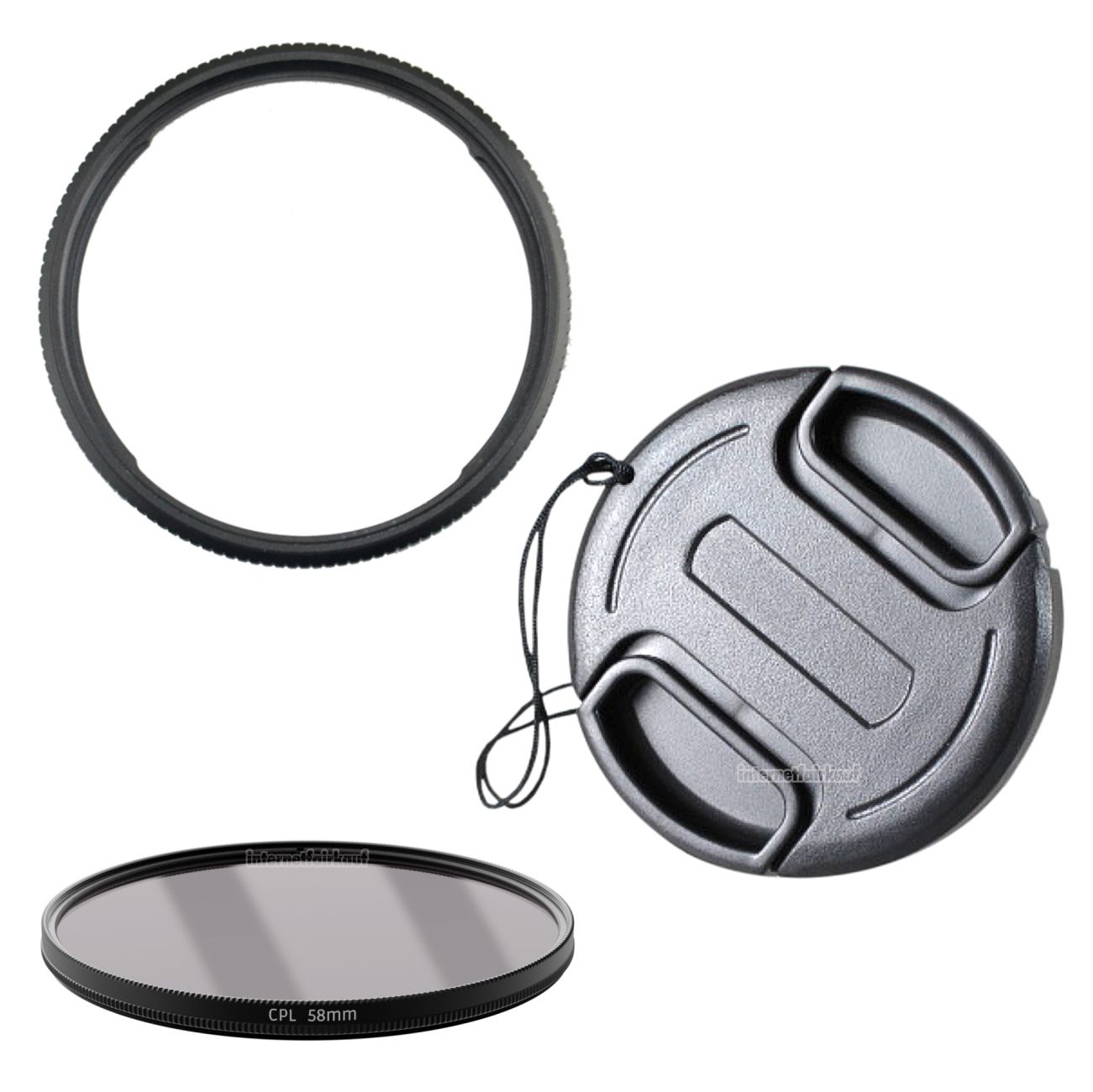 Set POL Filter Adapter + Objektivdeckel passend für Canon PowerShot G3X SX540HS SX530HS u.a.
