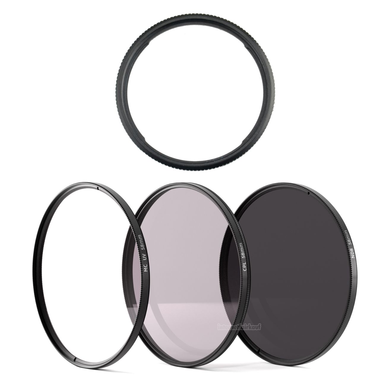 Set UV POL ND8 Filter + Adapter passend für Canon PowerShot G3X SX540HS SX530HS u.a.