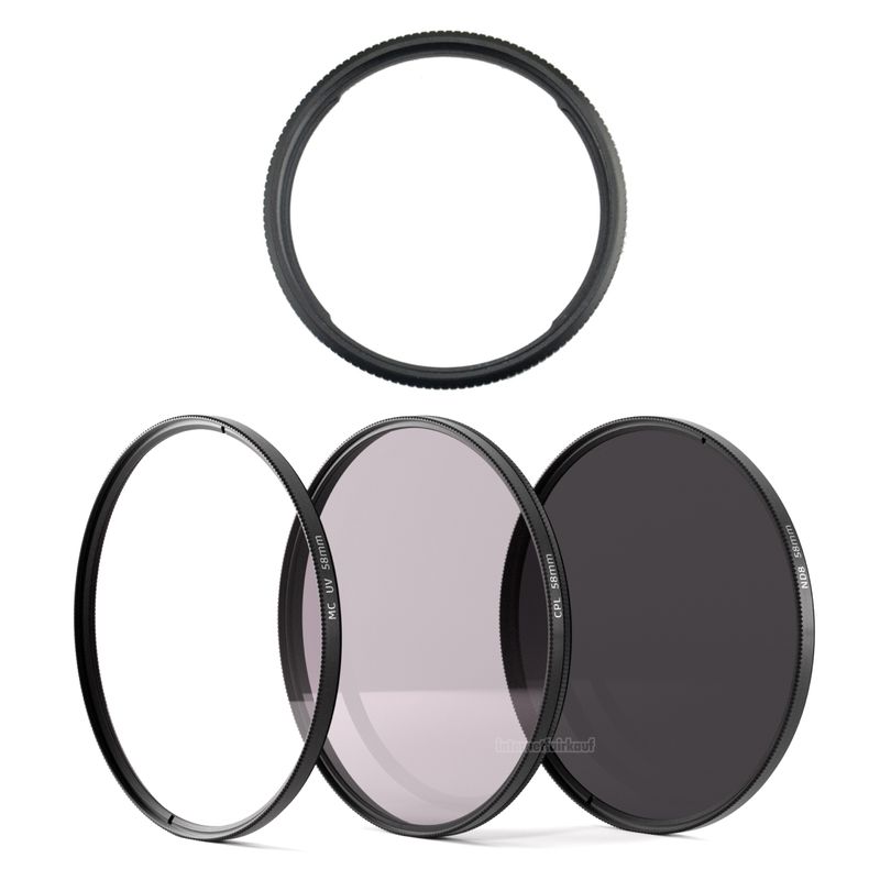 Set UV POL ND8 Filter + Adapter passend für Canon PowerShot G3X SX540HS SX530HS u.a.