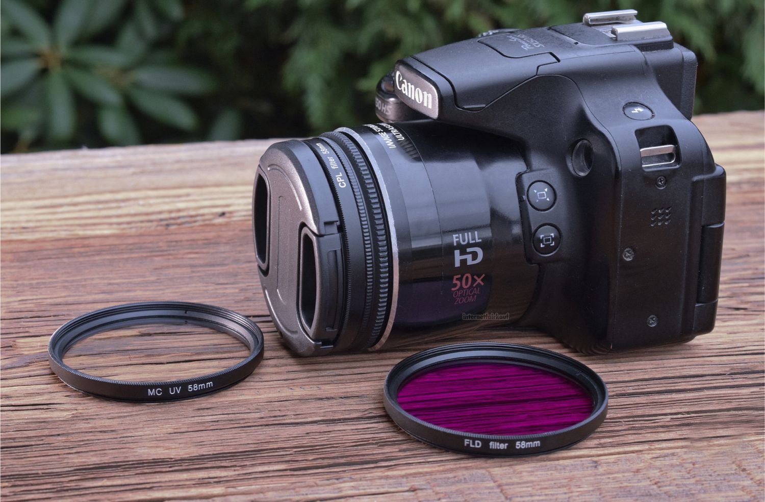 Set UV POL FLD Filter + Adapter passend für Canon PowerShot G3X SX540HS SX530HS u.a.