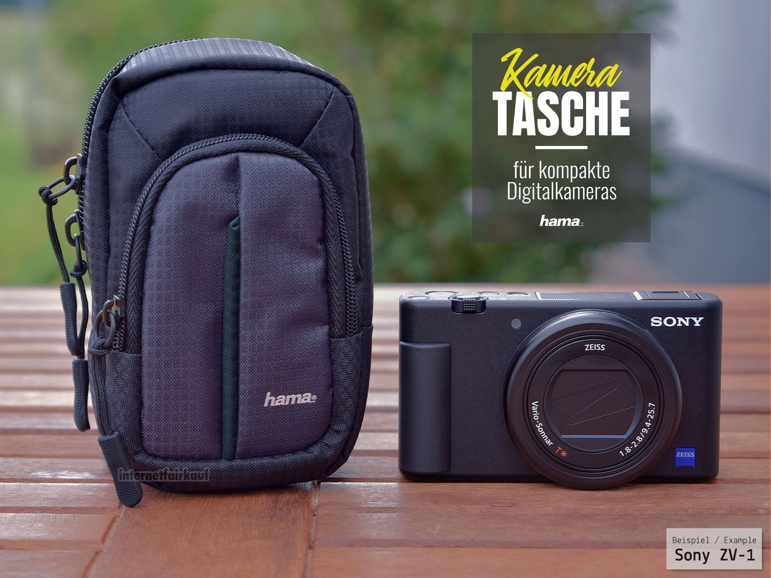 Hama Kameratasche Fancy Urban 80M schwarz/grau