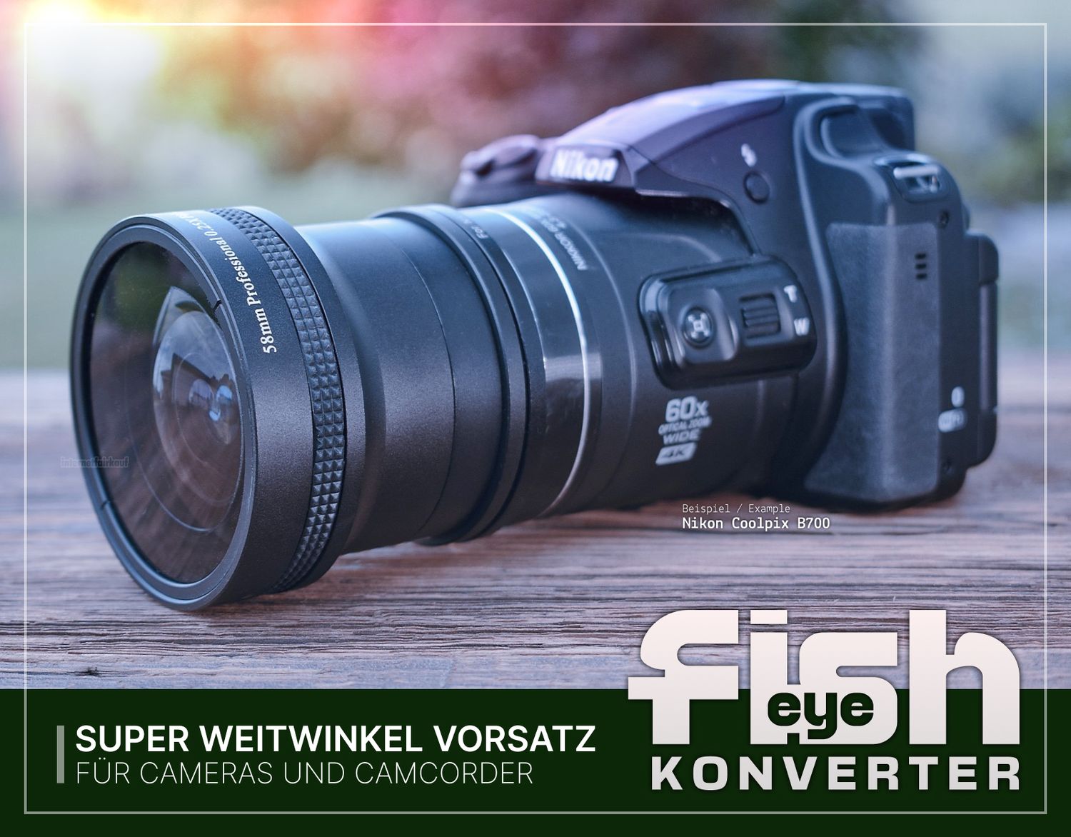 0.25x Fisheye Vorsatz für NIKON, 67mm