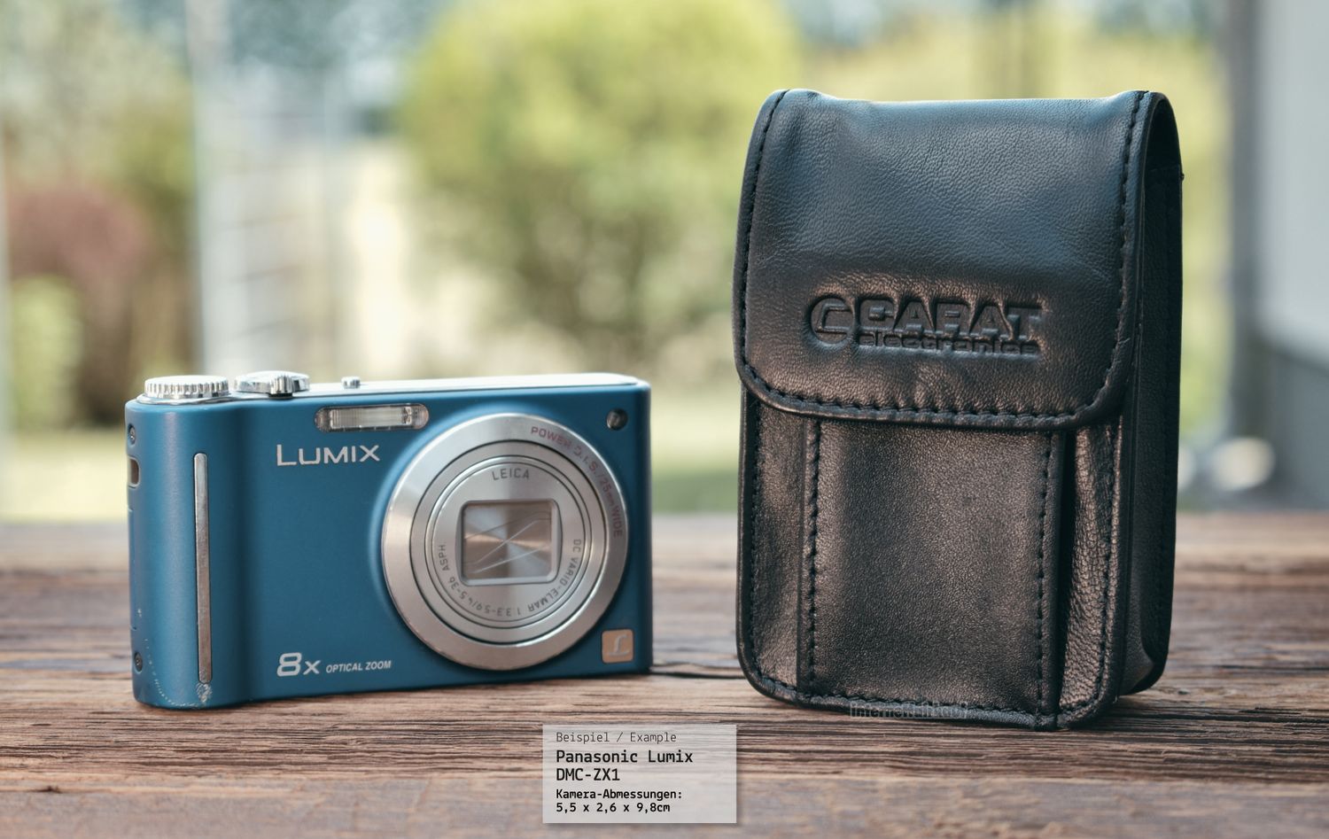 Leder Etui passend für Panasonic Lumix DMC-ZX1 - Kameratasche