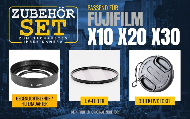 3-teiliges Zubehörset für Fujifilm X10 X20 X30