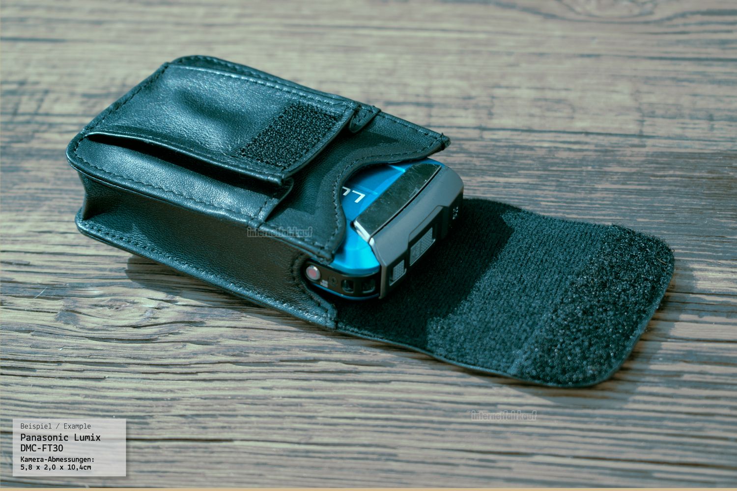 Leder Etui passend für Panasonic Lumix DMC-FT25 - Kameratasche
