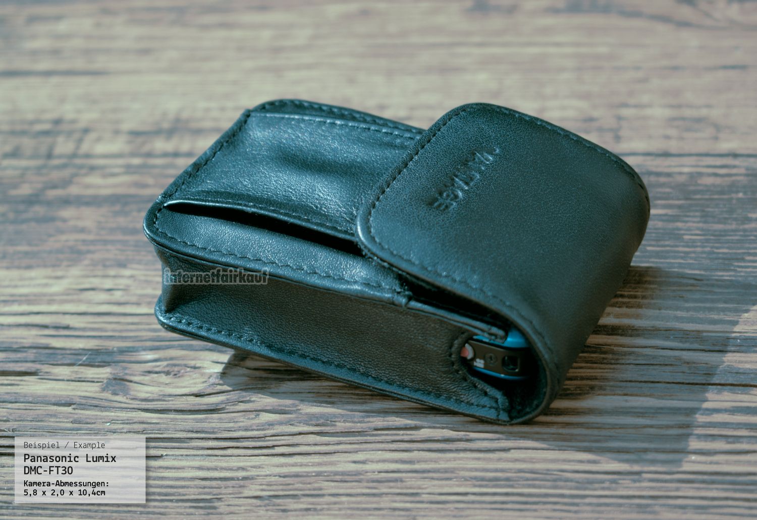 Leder Etui passend für Panasonic Lumix DMC-FT25 - Kameratasche