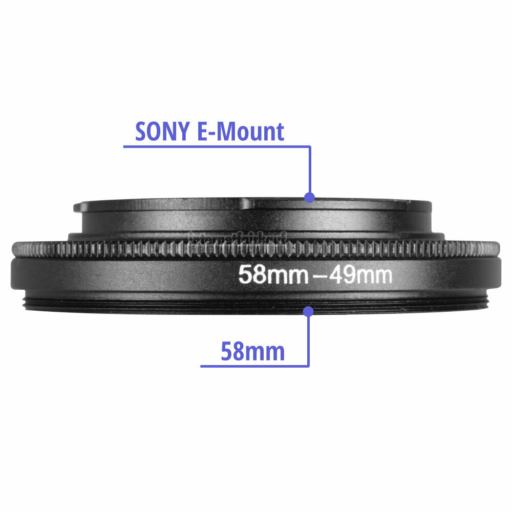Umkehrring Retro-Adapter für 58mm passend für Sony E-Mount NEX und ILCE Kameras