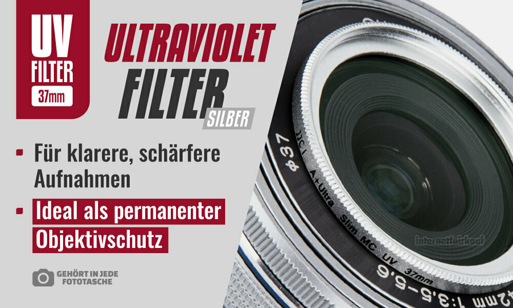 JJC F-MCUV37 SILVER - UV Filter 37mm silber ultra slim