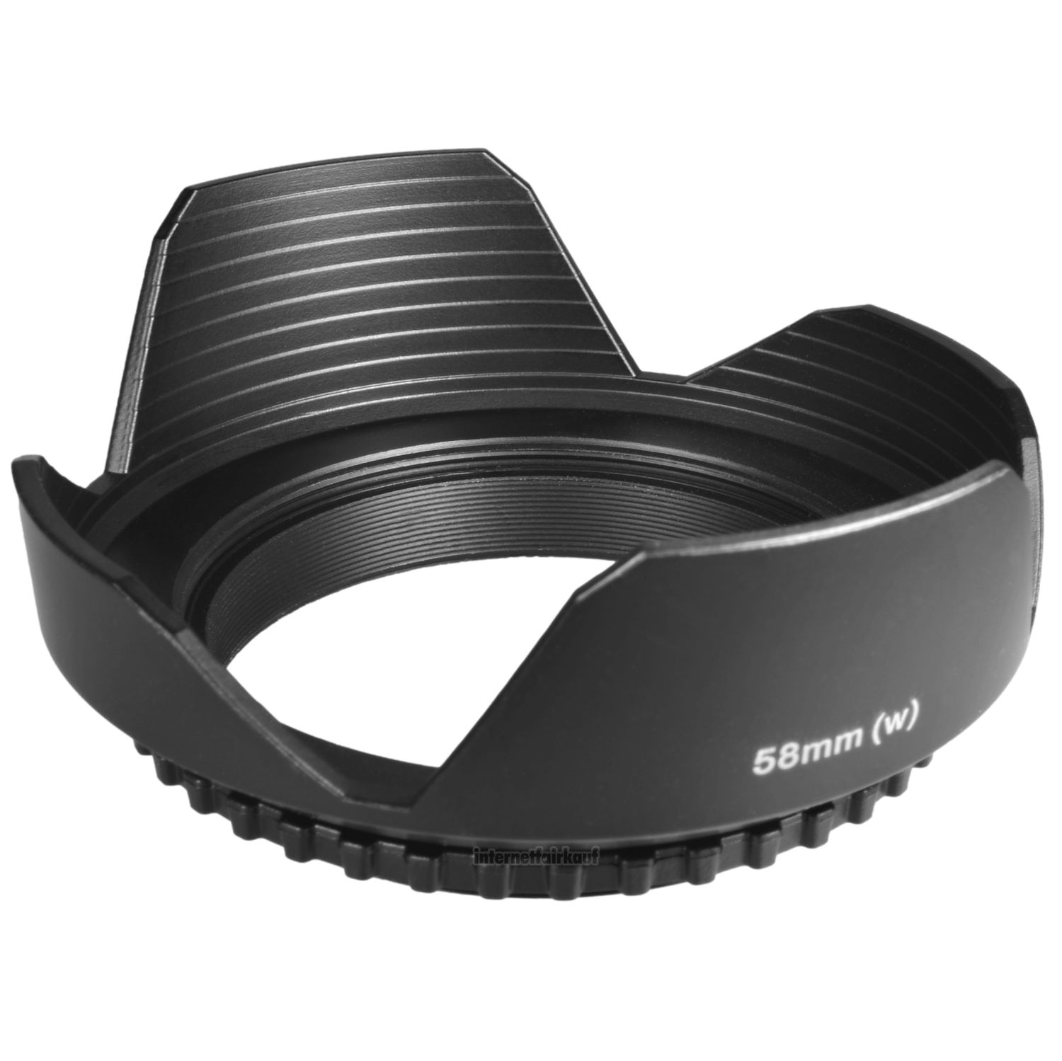 58mm Sonnenblende Gegenlichtblende für Weitwinkel - incl. Objektivdeckel