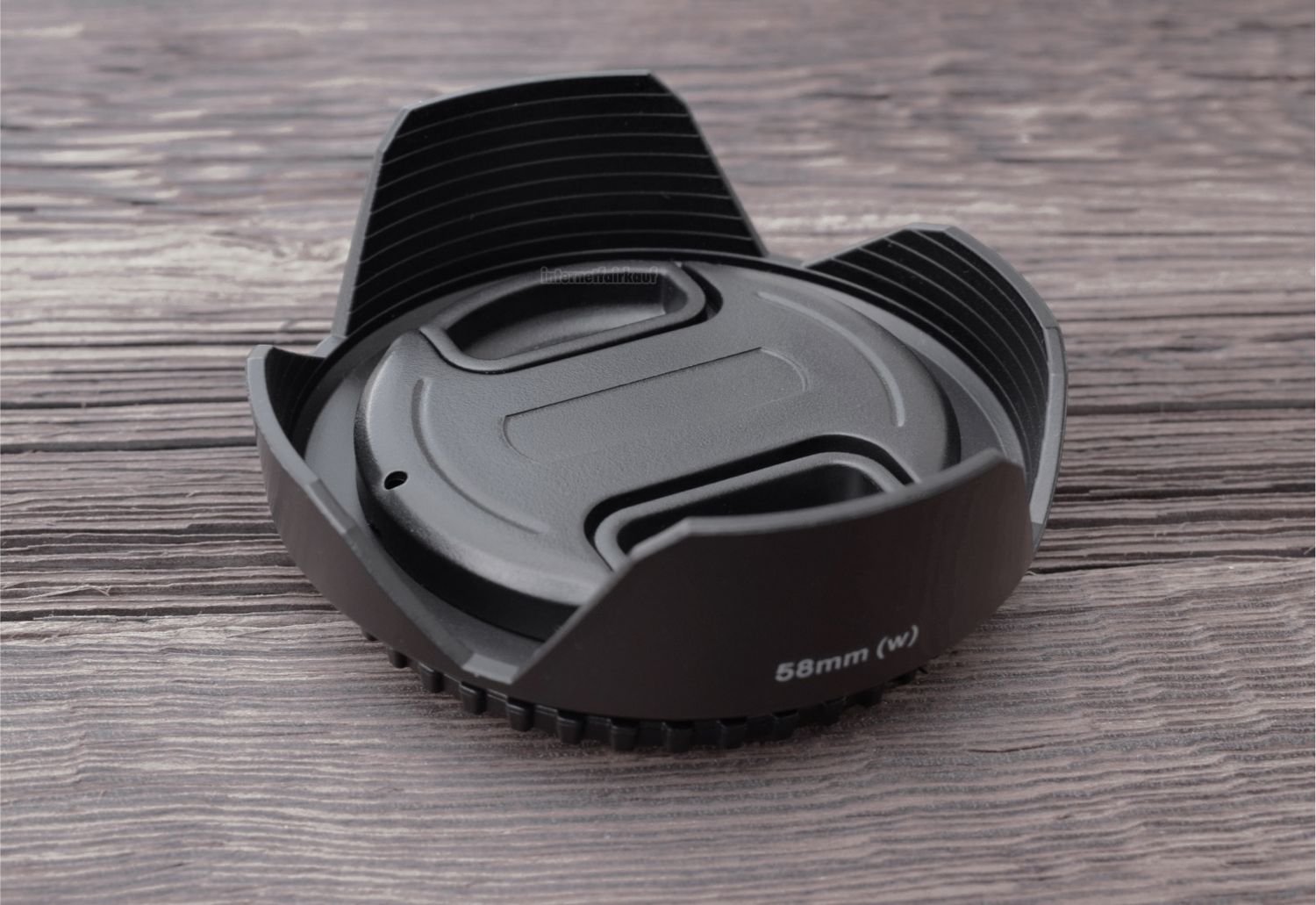 58mm Sonnenblende Gegenlichtblende für Weitwinkel - incl. Objektivdeckel