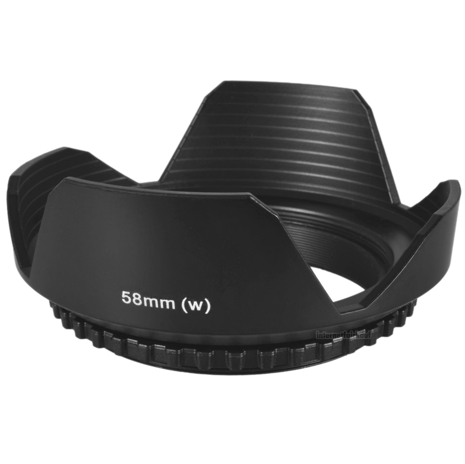 58mm Sonnenblende Gegenlichtblende für Weitwinkel - incl. Objektivdeckel