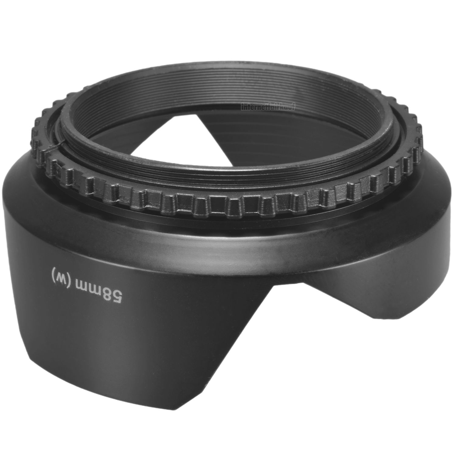 58mm Sonnenblende Gegenlichtblende für Weitwinkel - incl. Objektivdeckel