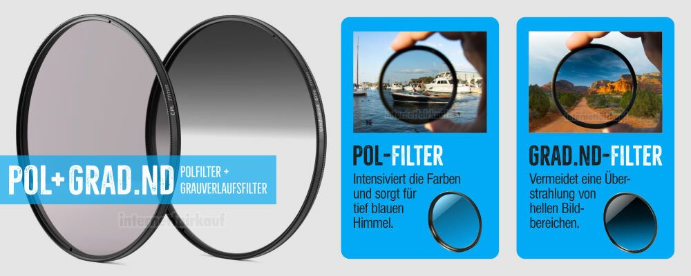 Pol + Grauverlaufsfilter passend für Nikon Coolpix P1100